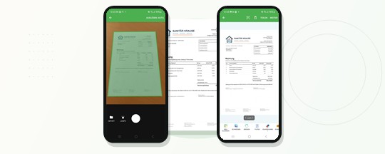 Docutain Android SDK detecting a document and showing the corrected scan