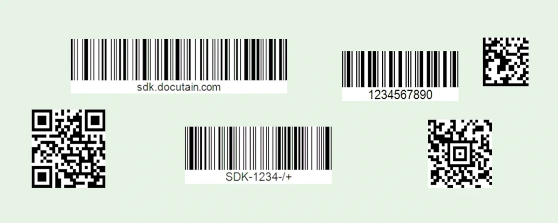 Overview of common 1D barcode formats and 2D barcode formats