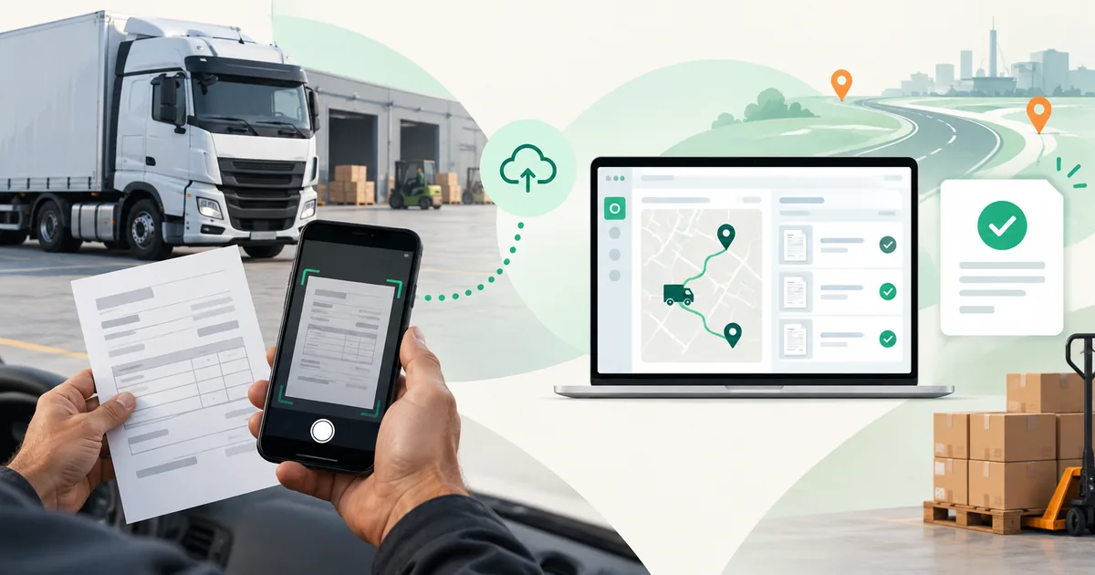 Mobiler Dokumentenworkflow zwischen Fahrer-App und Logistiksystem