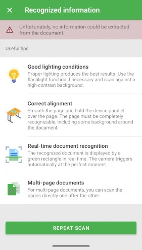 Android photo payment sdk empty result screen