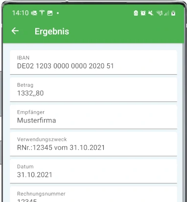 Structured data extraction Bank data, address data